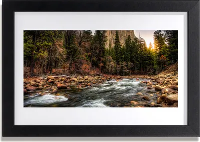 Produktbild von Bild 30x20 MDF-Rahmen Wandkunst Forest Lake Natur Wasser