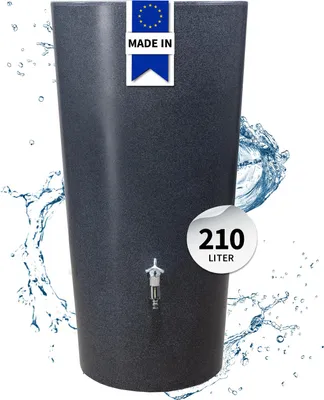 Produktbild von GARANTIA STONE 2in1 Regenspeicher 210 Liter lava inkl. Pflanzschale