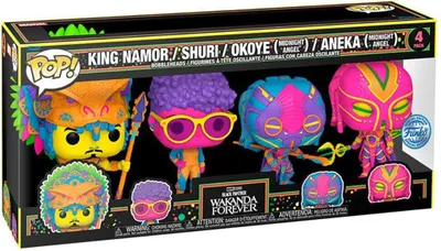 Obrázok produktu pre Sada štyroch vinylových figúrok Funko POP! Marvel: Čierny panter: Wakanda navždy – Exkluzívna edícia