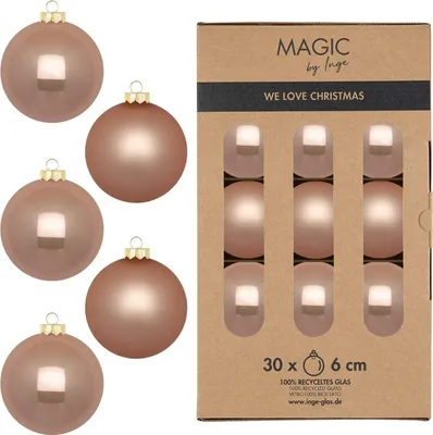 Produktbild von Weihnachtskugeln Glas 6cm 30 Stück - Golden Sesame