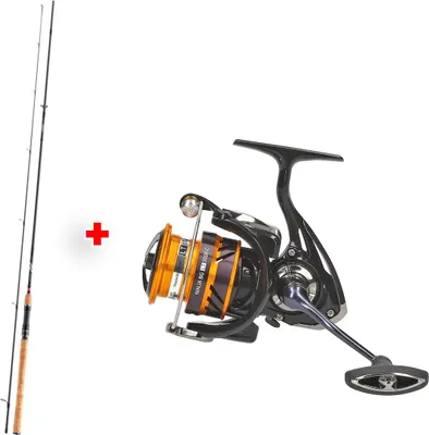 Produktbild von Daiwa Spincombo Forelle Barsch Zander Angelset Angelcombo Steckrute Ninja X Jigger 2.70m 8-35g + Rolle Ninja BG LT 3000-C Modellgröße 3000-C Spinnrolle Frontbremsrolle Stationärrolle