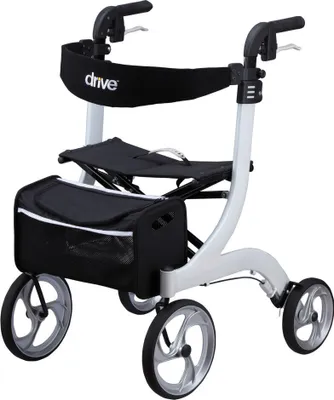 Produktbild von Rollator Drive Nitro Weiß - Leichtgewicht - Mit Rückengurt und Tasche - faltbar