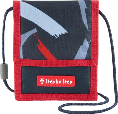 Image de Step by Step pochette tour de cou Neck Pouch Sports Car Mick gris rouge