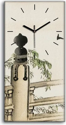 Produktbild von Leinwand Wanduhr Wandkunst Uhr 30x60 Malerei Asiatische Zweige Vogel Kunst - schwarze Hände