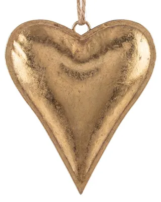 Produktbild von Clayre & Eef Weihnachtsanhänger Herz Goldfarbig Metall