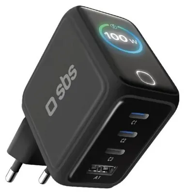 Obrázok produktu pre SBS 100W nabíjačka do siete 3xUSB-C 1xUSB-A čierna