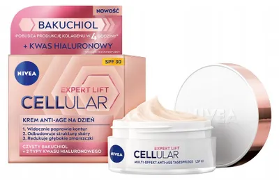 Produktbild von NIVEA Cellular Expert Lift Anti-Age Tagespflege LSF 30 50 ml, Tagescreme, Frauen, Jeder Hauttyp, Gesicht, Anti-Aging, Elastizität, Feuchtigkeitsspendend, Glättend, 50 ml