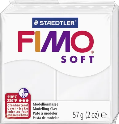 Image de STAEDTLER Modelliermasse Fimo soft weiß