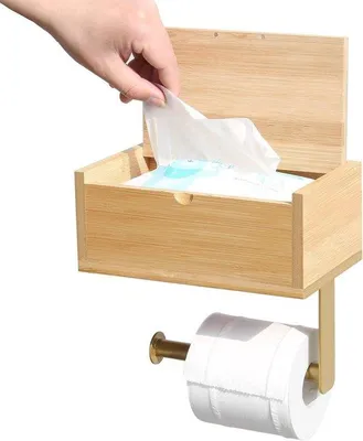 Produktbild von Wandtoilettenpapierhalter aus Bambus groß