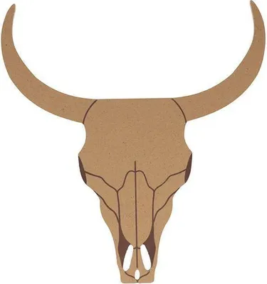 Zdjęcie produktu dla Drewniana sylwetka mdf - bawół - 25 x 23,6 x 0,5 cm