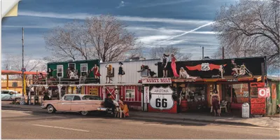 Produktbild von ARTland Wandbild, selbstklebend Historische Route 66 in Seligman Größe: 40x20 cm