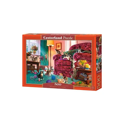 Zdjęcie produktu dla Castorland Puzzle 500 Elementów - Niegrzeczne Kocięta