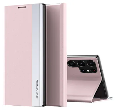Immagine prodotto di Custodia Galaxy S22 Ultra 5G, Custodia in Finto cuoio Magnetic Flip Stand per Samsung Galaxy S22 Ultra 5G Rosa