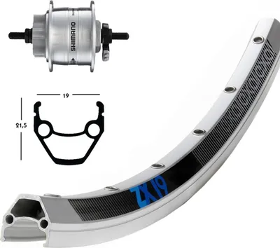 Produktbild von Winora V-Rad 28x1.75 DH3D32 6L.silb.Starr 36L Exal ZX 19 silber.Niro-Spei.