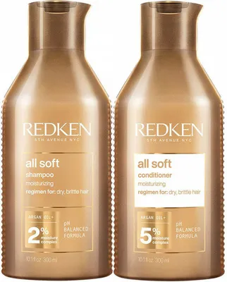 Produktbild von Redken All Soft Shampoo 300 ml + Conditioner 300 ml