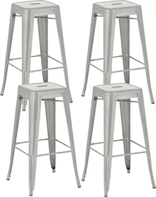 Produktbild von 4er Set Barhocker Joshua silber