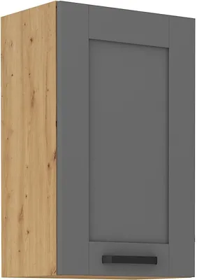 Obrázek produktu pro Horní kuchyňská skříňka LAILI - šířka 45 cm, šedá / dub artisan