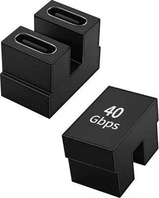 Image de INF Adaptateur TYPE-C femelle vers TYPE-C femelle en U, lot de 2