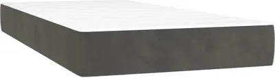 Produktbild von vidaXL Taschenfederkernmatratze für Kinder Mittel Dunkelgrau 80x160 cm Samt