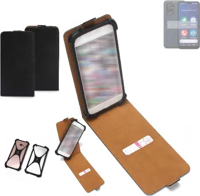 Produktbild von K-S-Trade Handyhülle Schutzhülle kompatibel mit Doro 8200 Hülle Case Cover Flip Style Bumper schwarz 1x