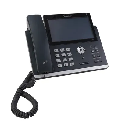 Produktbild von Yealink SIP-T48S, IP-Telefon, Schwarz, Kabelgebundenes Mobilteil, Tisch/Wand, Im Band, Außerhalb des Bandes, SIP-Info, 16 Zeilen