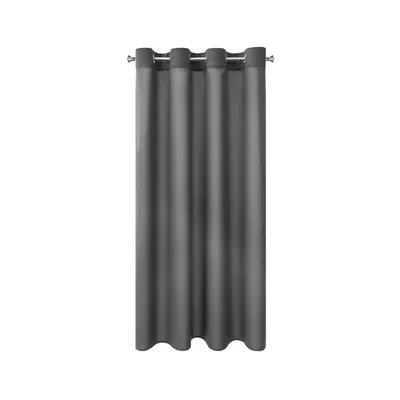 Zdjęcie produktu dla Eurofirany 432090, Przezroczysty, Grafitowy, Monochromatyczny, Poliester, Oczko, 140 g/m²
