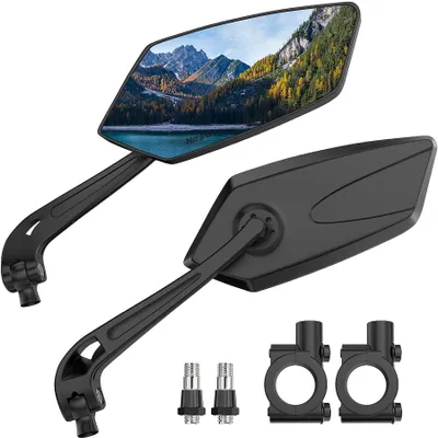 Produktbild von Fahrradspiegel 2 Stück HD Fahrradspiegel,E-Bike,extra große Rückspiegel Spiegelfläche Schlagfester Echtglas Fahrrad Rückspiegel,Bike Spiegel