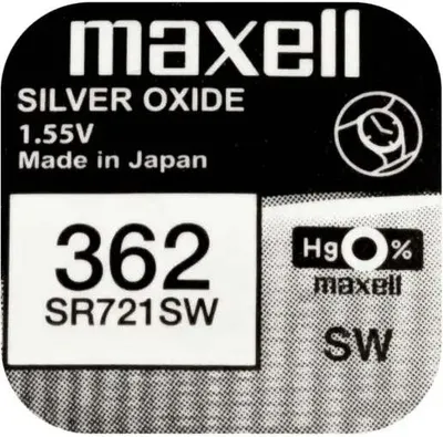 Obrázok produktu pre Maxell 18291500, Batria na jedno pouitie, SR721SW, Strieborn oxid (S), 1,55 V, 10 kusov, 25 mAh