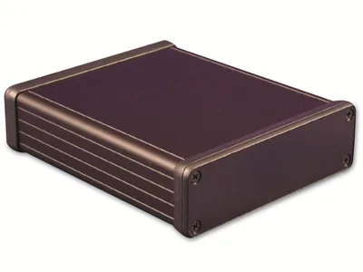 Produktbild von HAMMOND Profil-Gehäuse,1455L1202BK, Extruded Aluminium, schwarz Aluminium, IP54, 120x103x30,5 mm