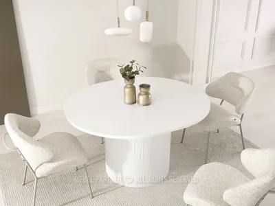Obrázek produktu pro Designový rozkládací stůl 140(180)x120 LARSON - bílý