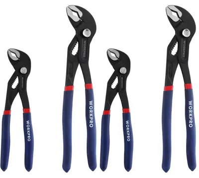 Obrázek produktu pro Sada kleští na vodní pumpy, 2 kusy, 180 mm a 250 mm, chrom-vanadiová ocel, s protiskluzovou rukojetí
