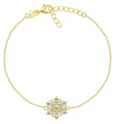Produktbild von Charmantes vergoldetes Armband mit kubischem Zirkonia BRC254Y