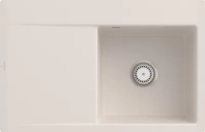 Produktbild von Villeroy & Boch Keramikspüle 33471FKR, Subway Style 45 Flat Einbauspüle - inkl.