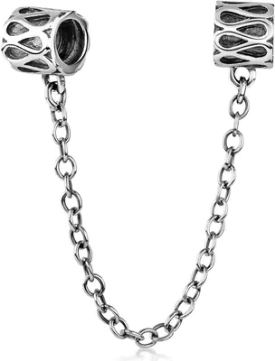 Produktbild von MATERIA by Matthias Wagner 925 Silber Bead Sicherheitskette Ornamente antik für Beads Armbänder mit Gewinde 824