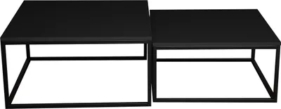 Obrázek produktu pro Set 2x konferenční stolek RYSIA - černý / černý molet