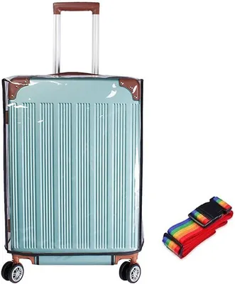 Obrázok produktu pre Obal na kufor 28 palcov, priehľadný, odolné PVC, prachotesný, pre cestovanie