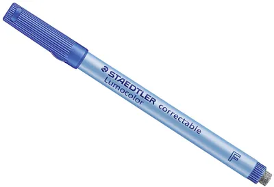 Zdjęcie produktu dla Staedtler Lumocolor 305, Drobny, 1 kol., Niebieski, 0,6 mm, Atrament na bazie wody