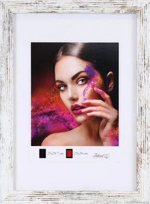 Produktbild von Holz Bilderrahmen Lifestyle Plexi Foto Rahmen Collage Wanddeko Poster HR-25 - Farbe: Shabby Weiß | Format: 10x15