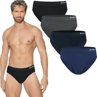 Produktbild von Neti Herren Bambus Slips 4er Pack Unterhose sportlicher Schnitt Unterwäsche MNZ86040, XL
