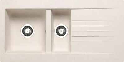 Produktbild von PYRAMIS Spüle SIROKO (100x50) BEIGE aus Fibertek / SMC-Spüle / Fiberglasspüle / Ausschnitt 976 x 476 mm