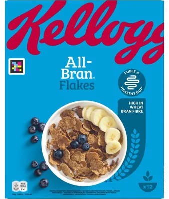 Immagine prodotto di Kellogg's All-Bran Flakes, cereali da colazione ad alto contenuto di fibre, confezione da 375 g