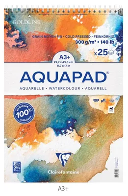 Produktbild von Clairefontaine 976104C, Kunstdruckpapierblock, 300 g/m², 25 Blätter
