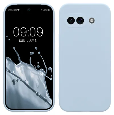 Produktbild von kwmobile Handyhülle für Google Pixel 9a Hülle - weiches Handy Silikon Case - Schutzhülle Cover - Hellblau matt