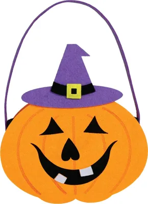 Image de Halloween Décoration Citrouille Fête effrayante Chapeau de sorcière Créatif Accessoire Tête de citrouille Sac à main Stylé Magie Portable Design Effrayant, Couleur : Orange