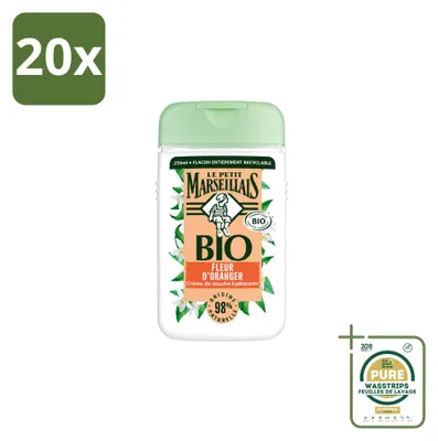 Produktbild von 20 x Le Petit Marseillais Duschgel Orangenblüte - 250 ml - Vorratspackung - 20 Stücke