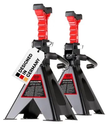 Obrázok produktu pre HEYNER® Sada dvoch podstávnych stojanov s gumovou podložkou, nastaviteľná výška 282-430 mm, nosnosť 2 tony, oporný stojan, nastaviteľná výška v 10 krokoch