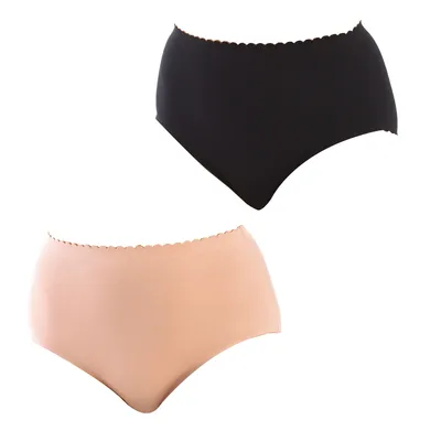 Imagen del producto de Pack de 2 calzoncillos tipo "body" de algodón elástico, modelo D0DFP, para mujer, con un diseño suave y cómodo para el uso diario