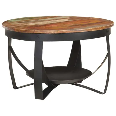Produktbild von Couchtisch Ø68x43 cm Recyceltes Massivholz