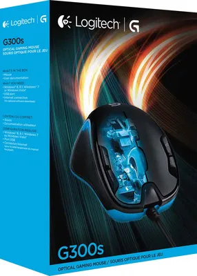 Obrázok produktu pre Logitech G G300s, Pravoruké, Optický, USB Typ-A, 2500 DPI, 1 ms, Čierna, Modrá