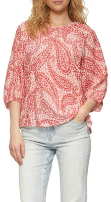 Productafbeelding van s.Oliver 2163640.33A0.38, Blouse, Volwassenen, Dames, Rood, Voor dagelijks gebruik, 3/4 mouw